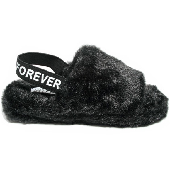 Women Fur Slides Sandals - Picture 4 of 4